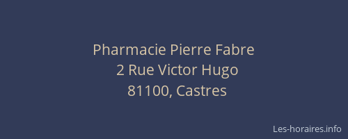 Pharmacie Pierre Fabre