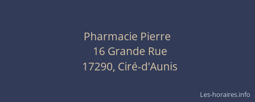 Pharmacie Pierre