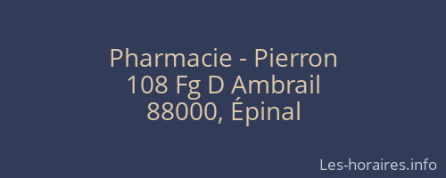 Pharmacie - Pierron