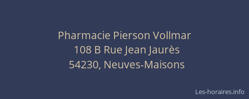 Pharmacie Pierson Vollmar