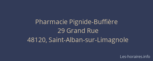 Pharmacie Pignide-Buffière