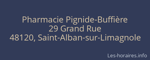Pharmacie Pignide-Buffière