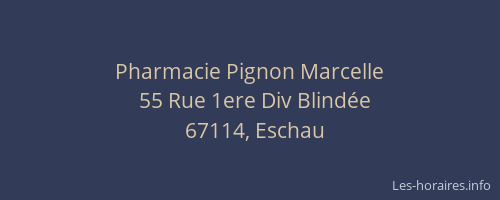 Pharmacie Pignon Marcelle