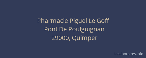 Pharmacie Piguel Le Goff