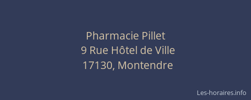 Pharmacie Pillet