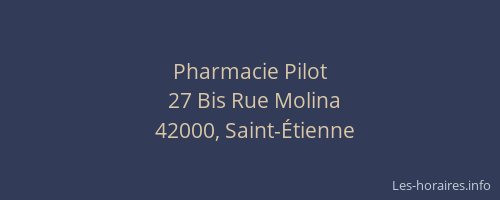 Pharmacie Pilot