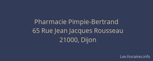 Pharmacie Pimpie-Bertrand