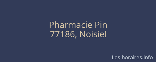 Pharmacie Pin
