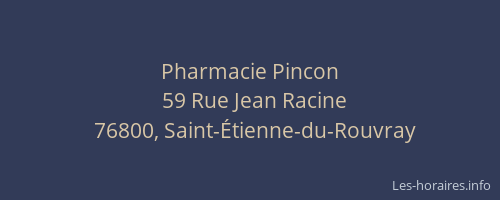 Pharmacie Pincon