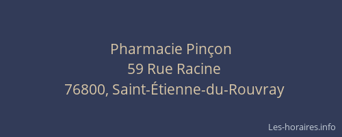 Pharmacie Pinçon