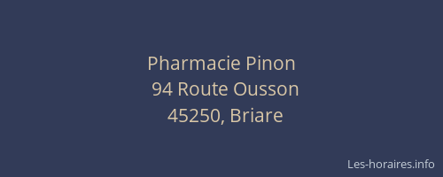 Pharmacie Pinon