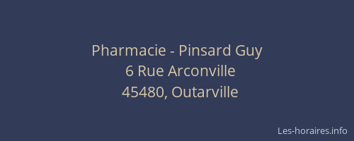Pharmacie - Pinsard Guy