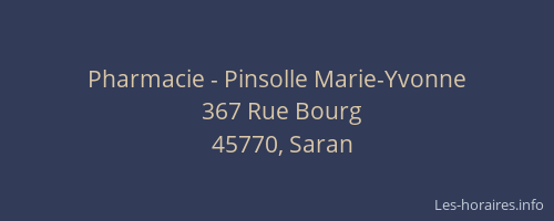 Pharmacie - Pinsolle Marie-Yvonne