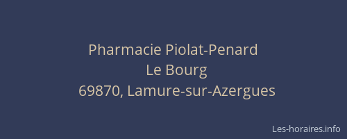 Pharmacie Piolat-Penard