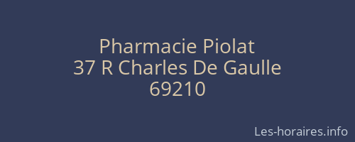 Pharmacie Piolat