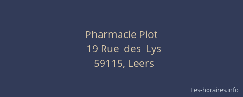 Pharmacie Piot