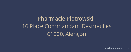 Pharmacie Piotrowski