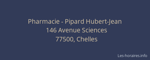 Pharmacie - Pipard Hubert-Jean
