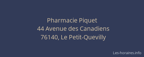 Pharmacie Piquet