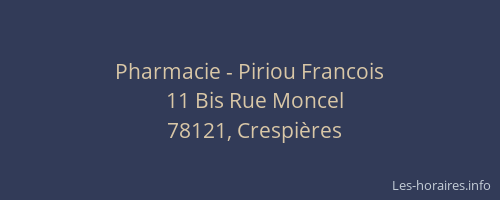 Pharmacie - Piriou Francois