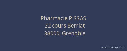 Pharmacie PISSAS