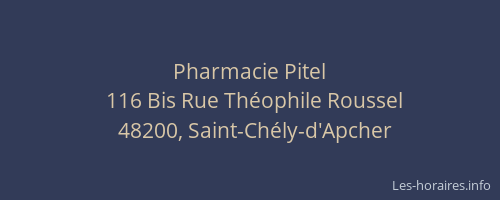 Pharmacie Pitel