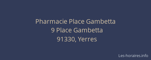 Pharmacie Place Gambetta