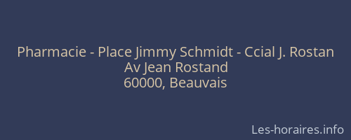 Pharmacie - Place Jimmy Schmidt - Ccial J. Rostan