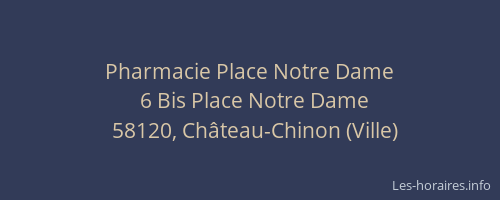Pharmacie Place Notre Dame