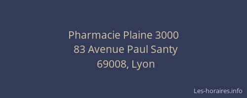 Pharmacie Plaine 3000