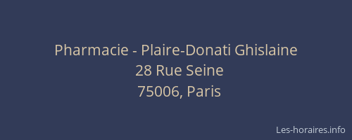 Pharmacie - Plaire-Donati Ghislaine