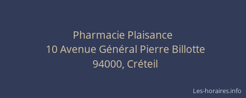 Pharmacie Plaisance
