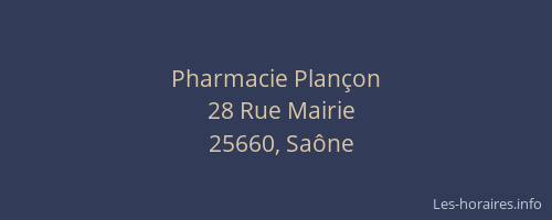Pharmacie Plançon