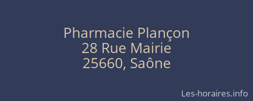 Pharmacie Plançon
