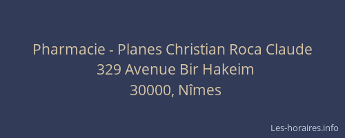Pharmacie - Planes Christian Roca Claude