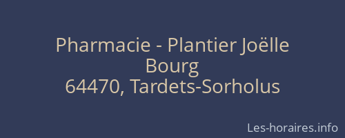Pharmacie - Plantier Joëlle