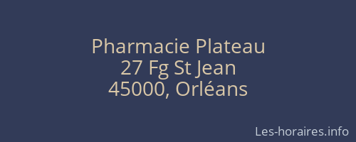 Pharmacie Plateau