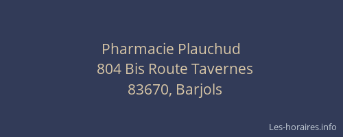 Pharmacie Plauchud