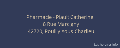 Pharmacie - Plault Catherine