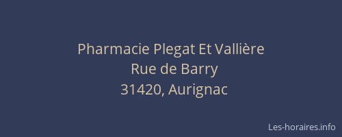Pharmacie Plegat Et Vallière