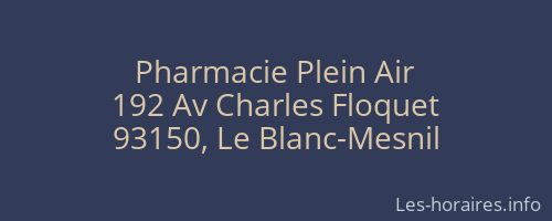 Pharmacie Plein Air