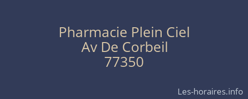 Pharmacie Plein Ciel