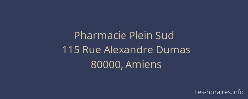 Pharmacie Plein Sud