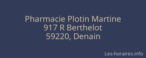 Pharmacie Plotin Martine