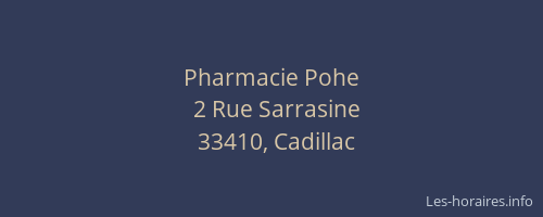 Pharmacie Pohe