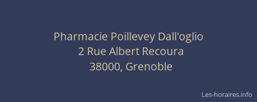 Pharmacie Poillevey Dall'oglio