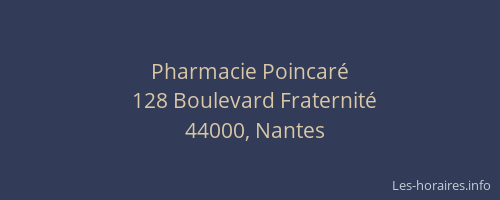 Pharmacie Poincaré
