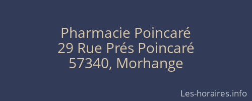 Pharmacie Poincaré