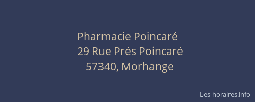 Pharmacie Poincar&eacute;