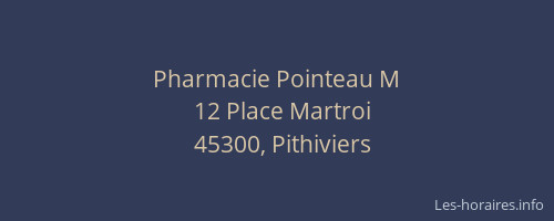 Pharmacie Pointeau M
